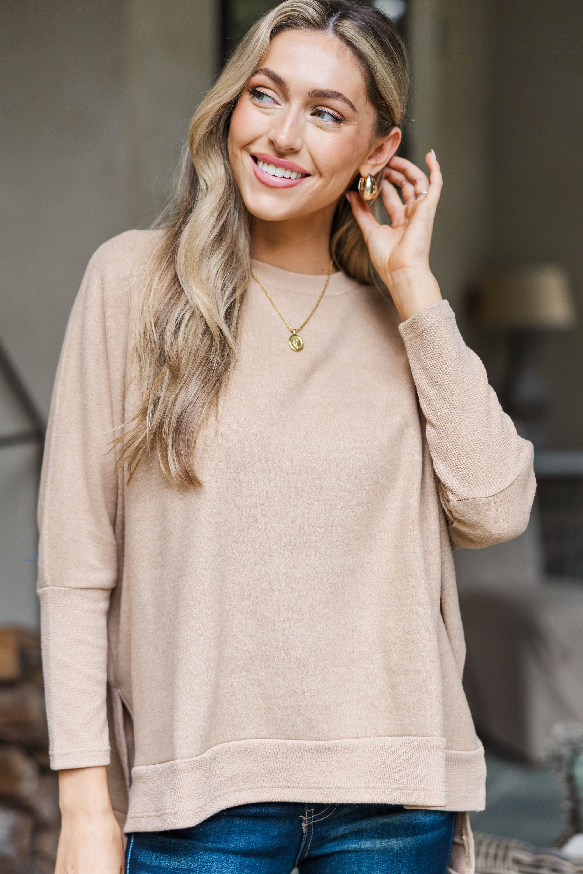 Always Fun Brushed Knit Tunic